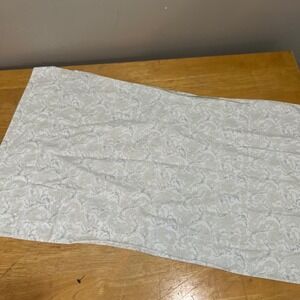 Simply Shabby Chic King Pillowcase Floral Paisley Lace Print White Beige Cotton